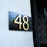 Personalized Metal Door Numbers for Wall: Weatherproof Sign for Exterior Entry