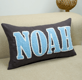 Personalized Baby Monogram Pillow: Handmade Punch Needle Embroidery, Graduation Gift