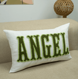 Personalized Name Embroidered Punch Needle Pillow: Custom Baby Gift & Announcement