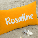 Embroidered Baby Name Pillow: Custom Fleece Baby Cushion for Nursery Decor