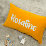 Personalized Monogram Name Embroidered Pillow: Custom Polar Fleece Cushion for Kids Room