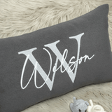 Embroidered Baby Name Pillow: Custom Fleece Baby Cushion for Nursery Decor