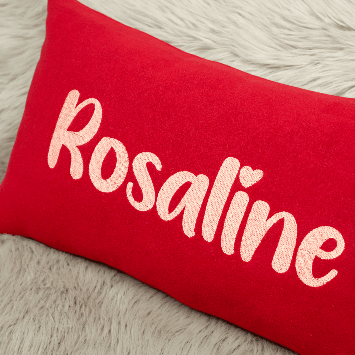 Personalized Fleece Name Pillow with Embroidery: Custom Kids Room Cushion