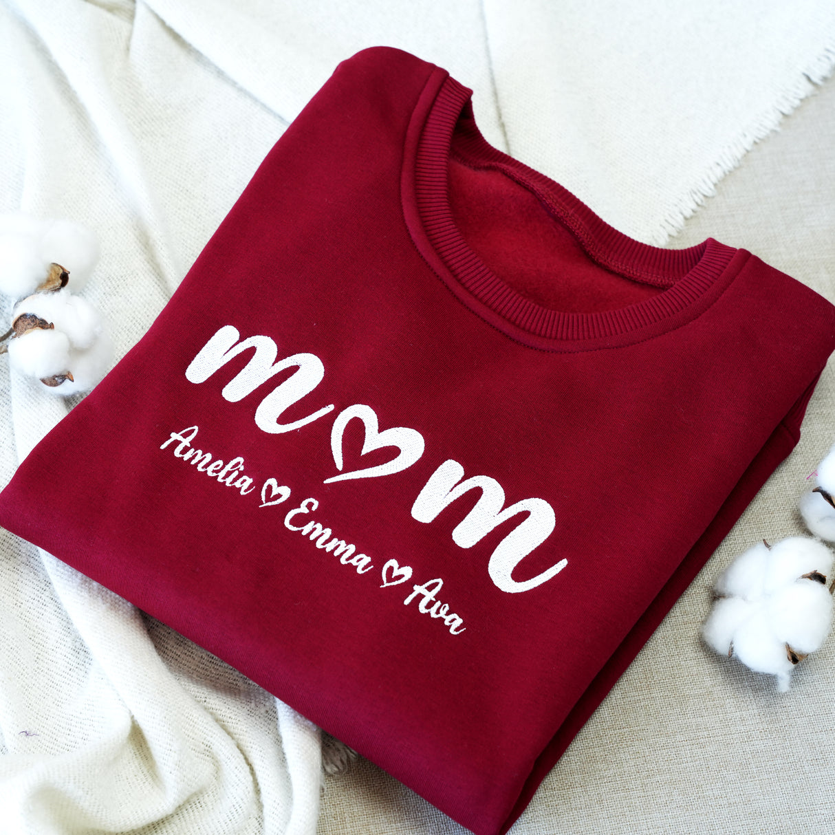 Personalized Mom Sweatshirt, Mother's Day Gifts, Gift from Daughter, Family Names Crewneck, Mother in Law Gifts, Custom Mom Birthday Gifts