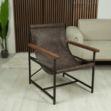 Leather Office Lounge Chair, Modern Accent Armchair, Professional Space Styling