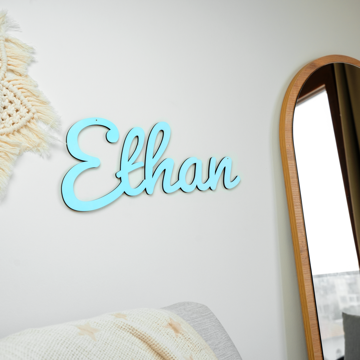 Personalized Baby Name Macrame Toy Storage, Stuffed Animal Net, Toy Organization, Baby Room Wall Decor, Squishmallow Storage, Kids Gift