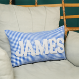 Custom Monogram Punch Needle Pillow: Soft Cotton Embroidery, Baby Nursery Decor