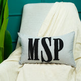 Personalized Zip Code Punch Needle Pillow: Embroidered Cotton, Housewarming Gift
