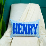 Personalized Zip Code Punch Needle Pillow: Embroidered Cotton, Housewarming Gift