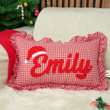 Personalized Baby Girl Name Pillow Cover: Punch Needle Christmas Nursery Decor