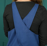 Japanese Crossback Apron: Cotton Pinafore with No-Tie Design for Kitchen or Garden