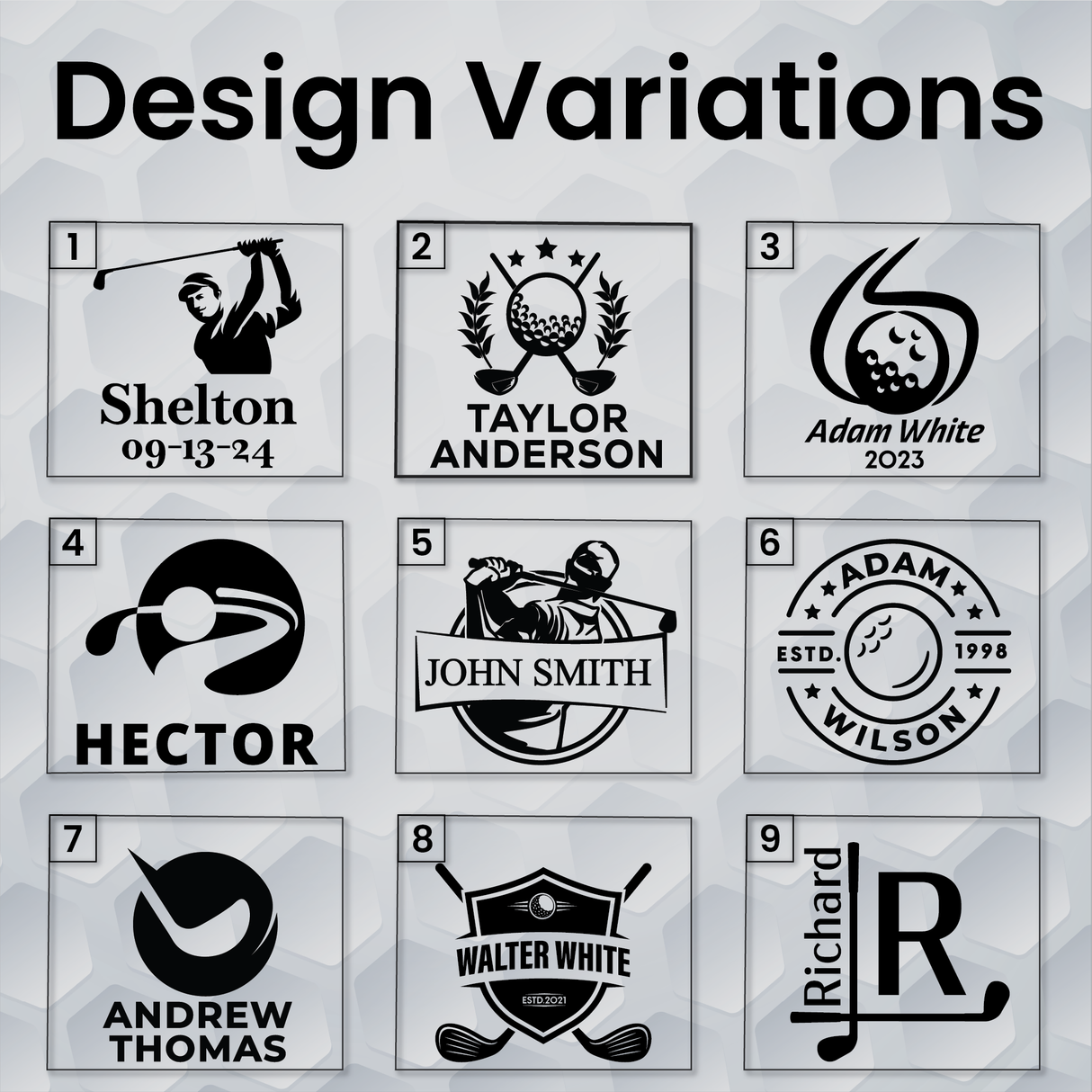 Custom Name Golf Bag Tag: Engraved Leather Personalized Gift for Golfers