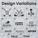 Custom Name Golf Bag Tag: Engraved Leather Personalized Gift for Golfers