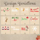 Punch Needle Christmas Gnomes Pillow: Green Gingham Cotton, Christmas Decoration