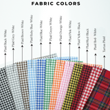 Monogrammed Punch Needle Pillow: Red Gingham Christmas Cushion with Ruffle Edges