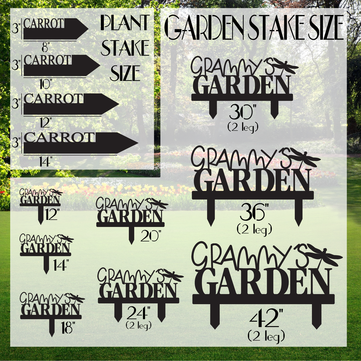 Personalized Grandpa's Metal Garden Stake: Outdoor Garden Marker with Custom Name
