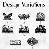 Custom Floral Garden Name Metal Sign for Mom: Modern Outdoor Yard Stake