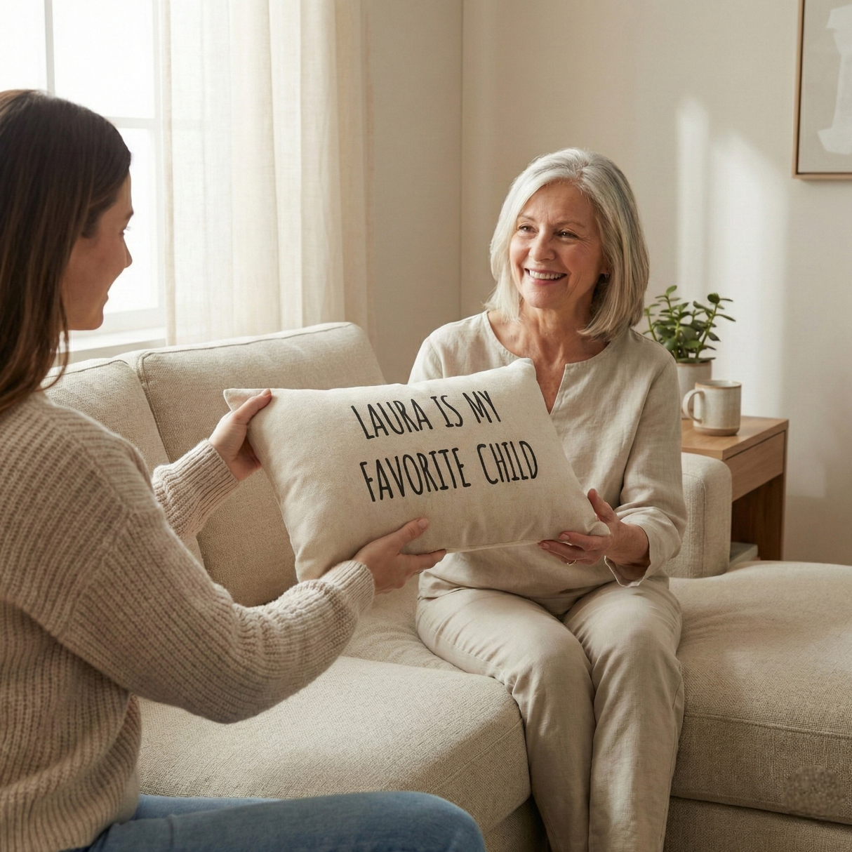 Personalized Favorite Child Pillow – Funny Mother’s Day Gift