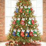 Personalized Minimalist Xmas Stocking: Custom Christmas Ornament, Tree Decor