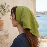 Linen Head Scarf for Women: 100% Organic Linen Bandana, Hair Wrap