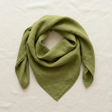 Minimal Linen Neckerchief: Multi Use Square Bandana Scarf