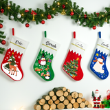 Baby's First Christmas Stocking: Personalized Handmade Sock with Custom Name