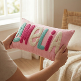 Personalized Baby Name Pillow – Punch Needle Nursery Keepsake