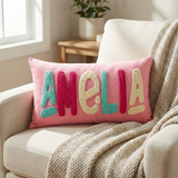Personalized Baby Name Pillow – Punch Needle Nursery Keepsake