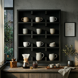 Coffee Cup Holder Wall Stand, Wooden Mug Organizer, Coffee Bar Decor
