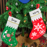 Handmade Mantel Christmas Stocking: Personalized Xmas  Accent for Cozy Fireplace Decor