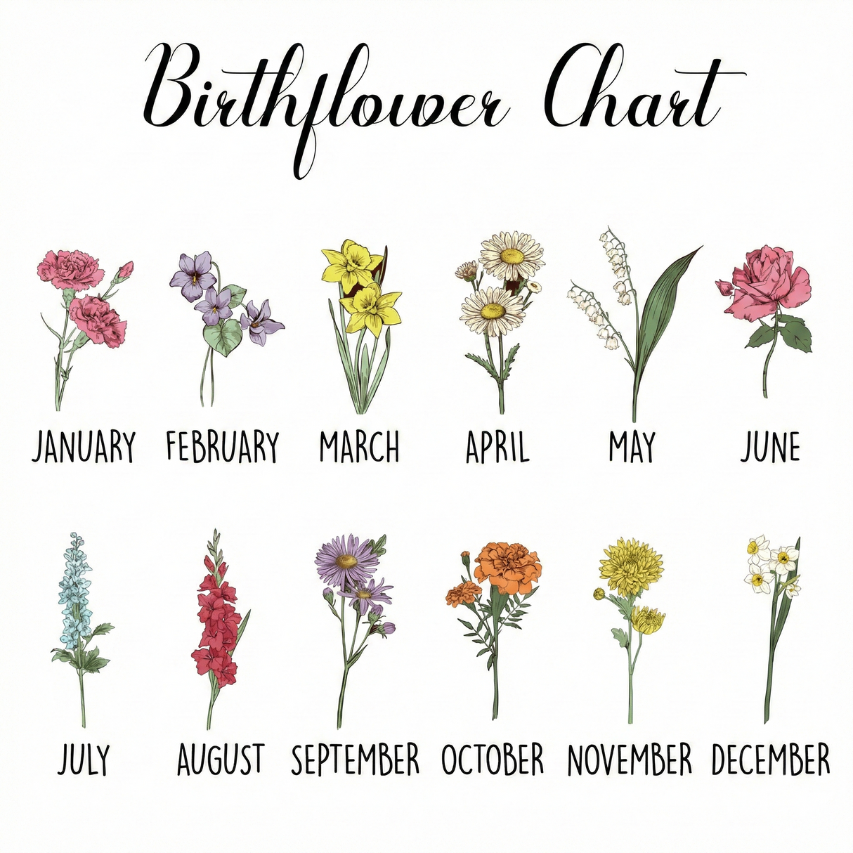 Personalized Grandma’s Garden Pillow – Birth Flower Gift from Grandchildren