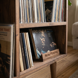 Record Player Stand with Vinyl Storage – Walnut Media Console
