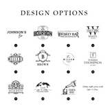 Rustic Wood Wall Bar with Whiskey Decanter: Personalized Drink Station for Home Bar Display