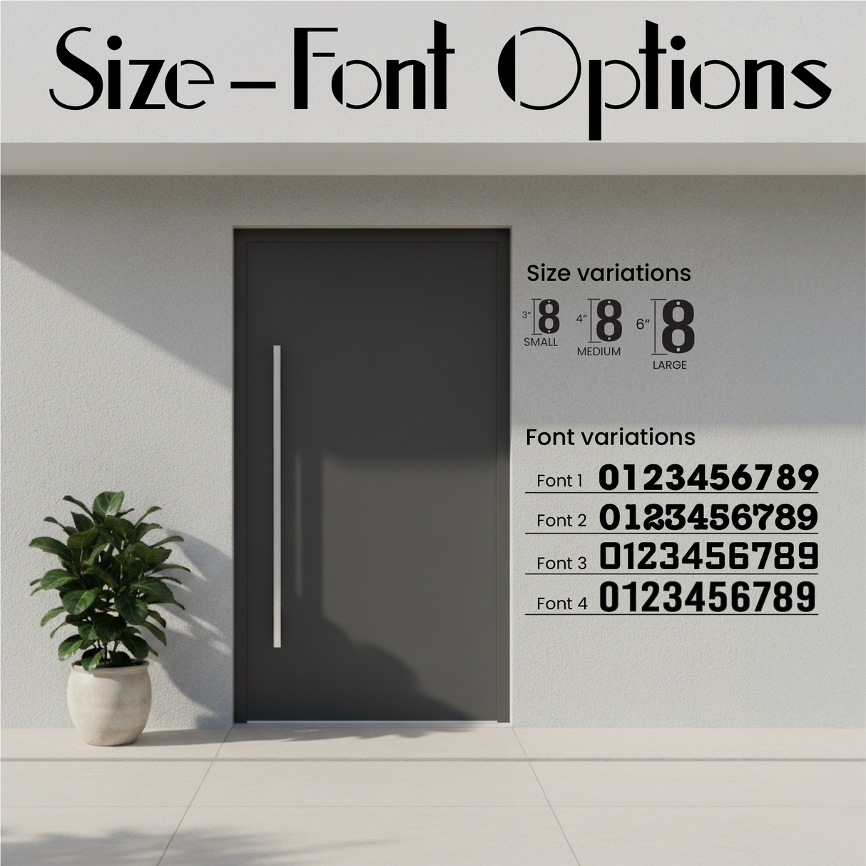 Custom Metal Home Address Numbers Sign: Minimalist Outdoor Wall Sign for Modern Home