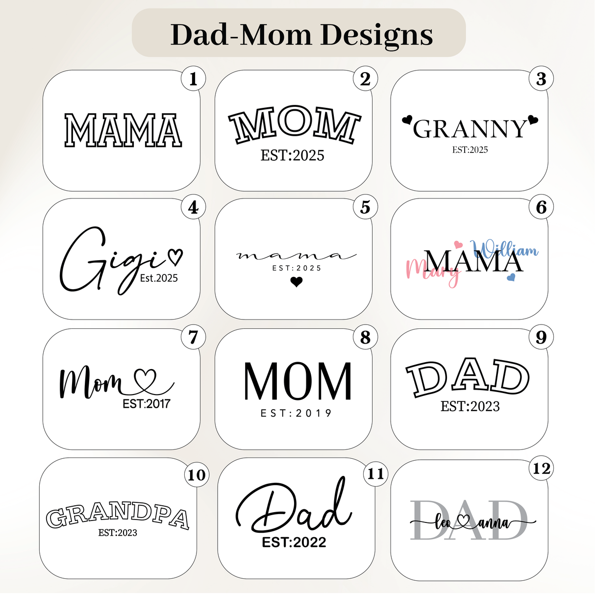 Gigi Embroidered Sweatshirt: Personalized Grandma Crewneck Pullover, Mother’s Day or Birthday Gift Idea