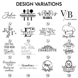 Wooden Kitchen Plate Set: Medium Round Serving Trays, Mom Christmas Gift