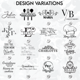 Wood and Epoxy Personalized Kitchen Platter: Custom Engraved Rustic Tray for Serving