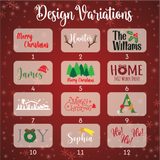 Ho Ho Ho Decorative Christmas Pillow: Punch Needle Embroidered, Holiday Home Decor