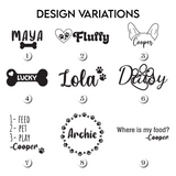 Personalized Wooden Pet Food & Water Dish: Custom Pet Bowl, Christmas Gift for Pet Owners