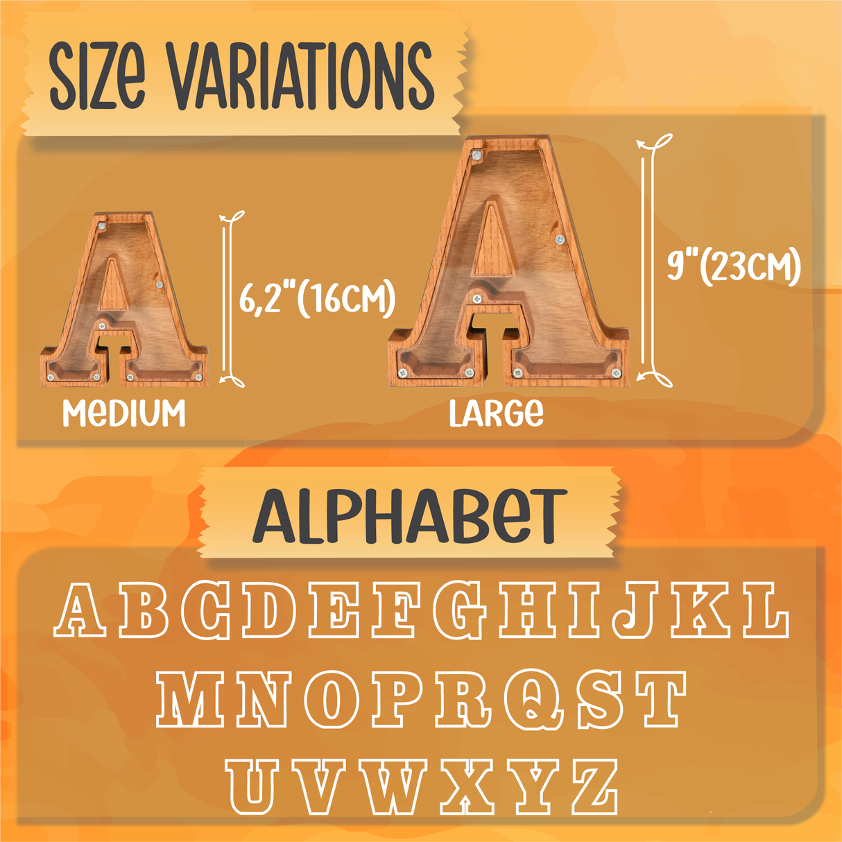 Personalized Letter Coin Bank: Custom Wooden Name Bank, Nursery Decor for Girl or Boys