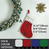 Custom Kids Name Polar Christmas Stocking: Handcrafted Holiday Decor for Kids