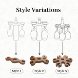 Custom Engraved Walnut Wine Bottle Holder: Rustic Wooden Caddy with Style Options