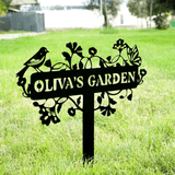 Personalized Grandpa's Metal Garden Stake: Outdoor Garden Marker with Custom Name