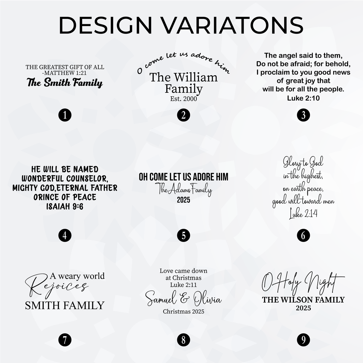 Personalized Nativity Scene Set: Birth of Jesus in Solid Wood, Religious Home Decor