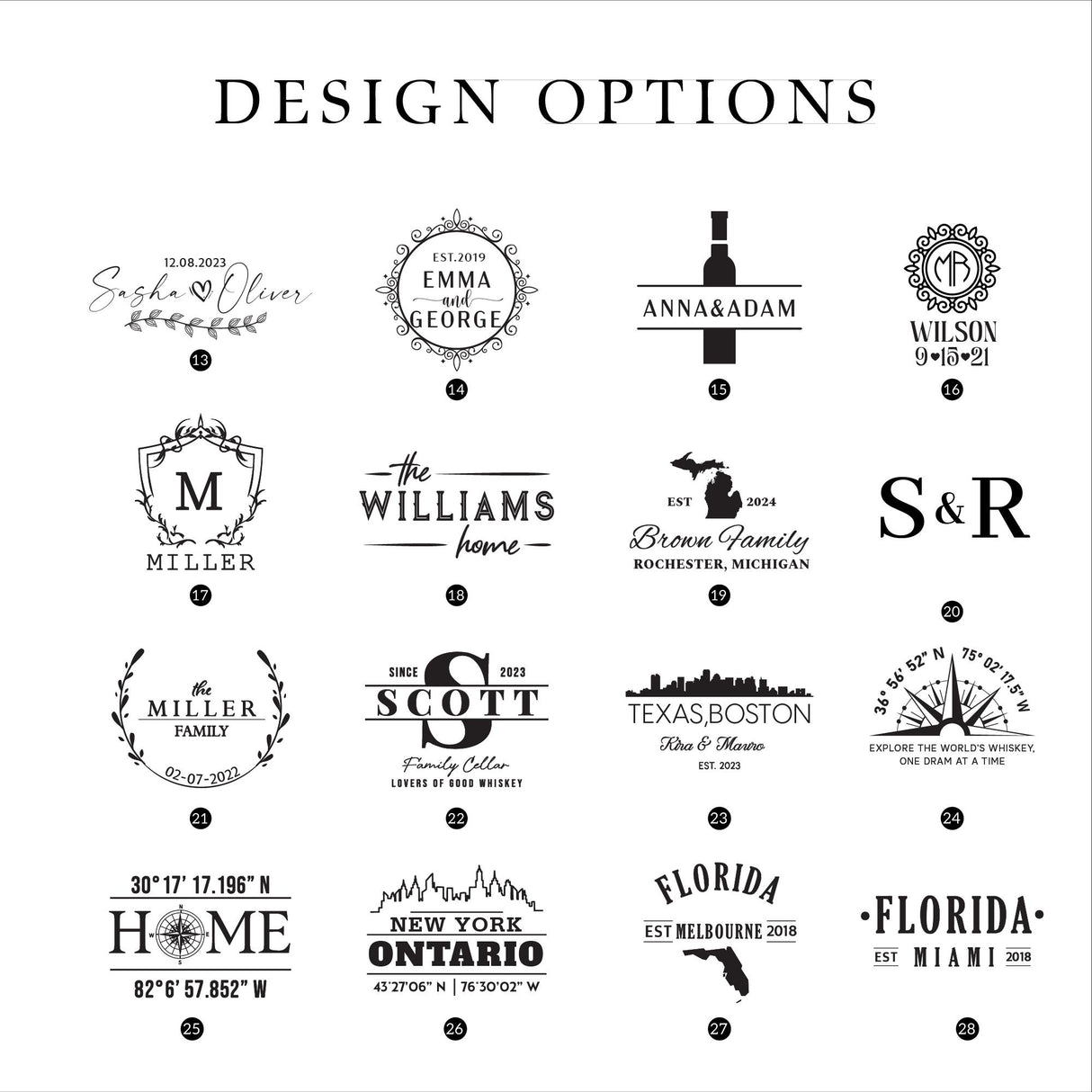 a bunch of logos that are on a white background