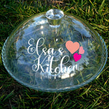 Personalized Glass Dessert Bowl: Clear Pedestal Dish for Kitchen Display, Mom Baking Gift Ideas