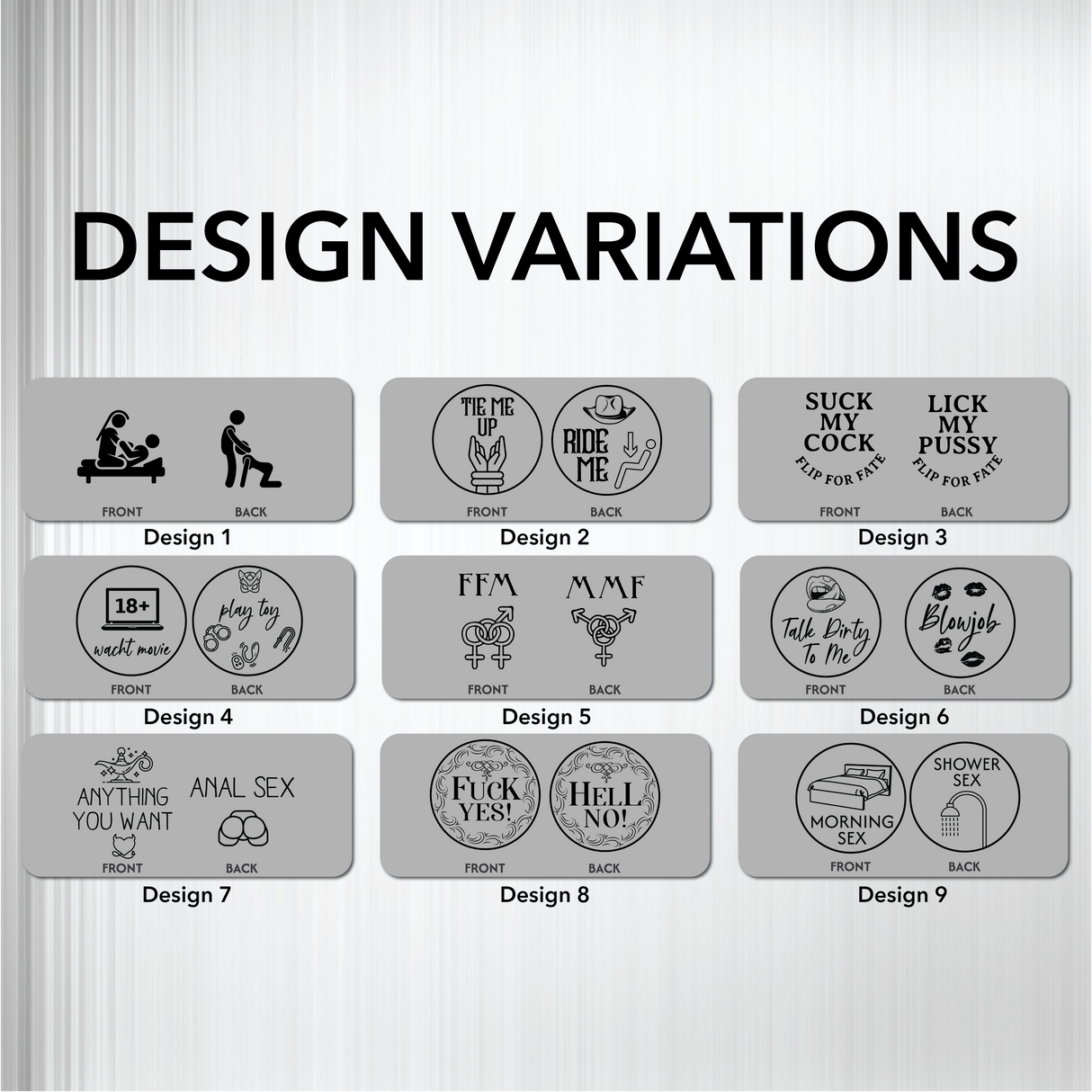 Naughty Couple Decision Coin: Custom Engraved Erotic Flip Token for Spicy Nights