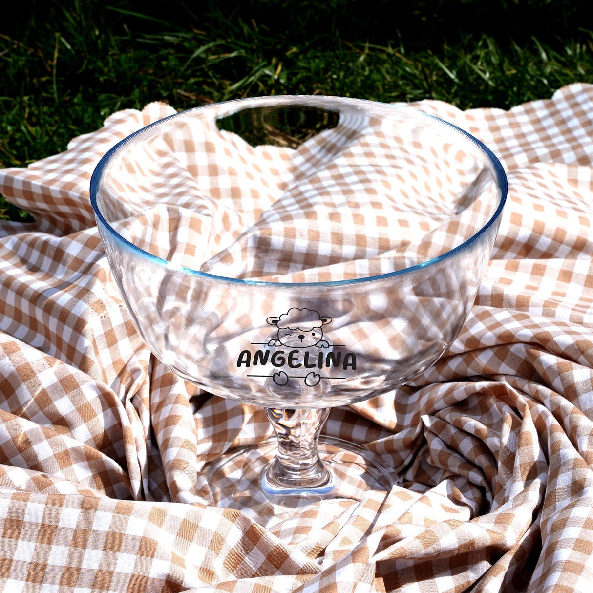 Glass Cake Dome with Lid: Personalized Dessert Display Stand for First Birthday Celebration