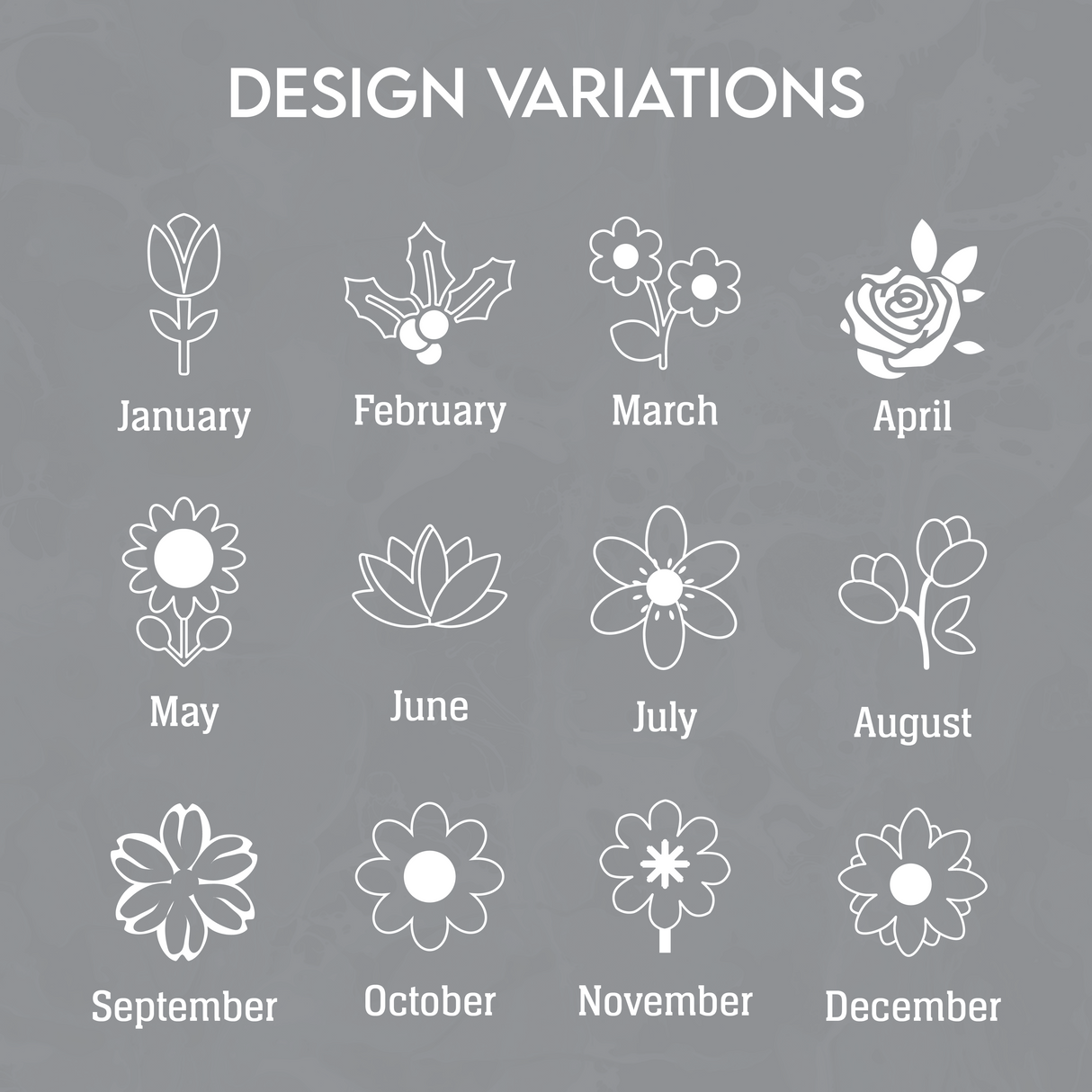 Custom Birth Month Flower Grandma’s Garde Wooden Plate: Mom Christmas Gift