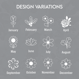 Custom Birth Month Flower Grandma’s Garde Wooden Plate: Mom Christmas Gift